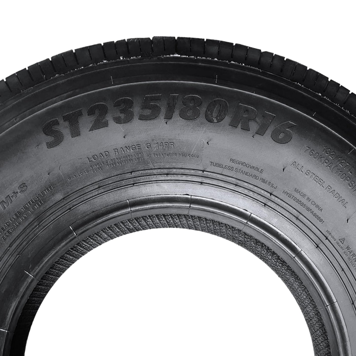 GARVEE 2 Pack ST235/80R16 14PR Trailer Tires ST Radial All Steel Heavy Duty Premium Trailer Radial Tires