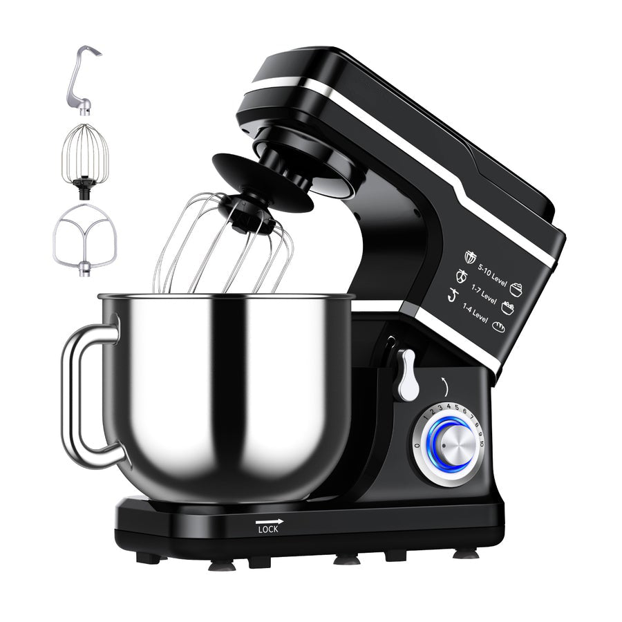 GARVEE Mixer MC1 660W 7.5 Quart 10 Speeds Tilt-Head Stand Mixer Black US Plug