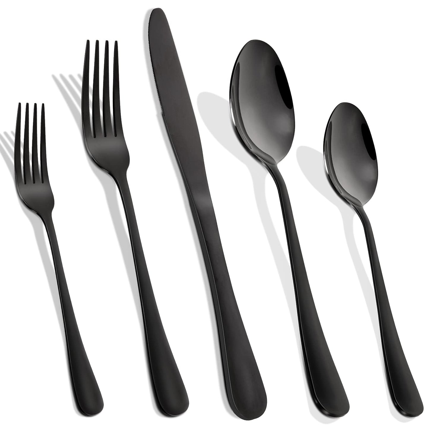 GARVEE 20 Piece S592 Stainless Steel Kitchen Flatware Set - Silver