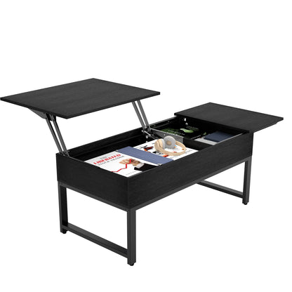 WHIZMAX Lift Top Coffee Table with Hidden Storage - Black