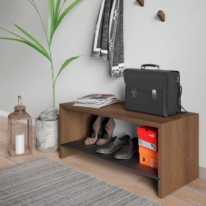 Wood Waterfall Entryway Bench