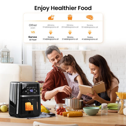 GARVEE Air Fryer Oven 4.5L With Silicone Liner And Rapid Air Circulation
