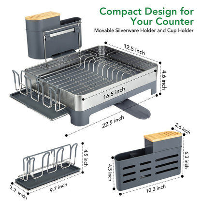 CIBEAT Dish Drying Rack Stainless Steel Dish Rack Drainers for Kitchen Counter