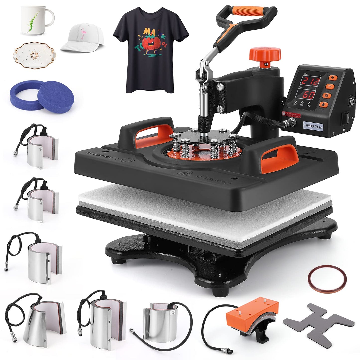 GARVEE 12 x 15 inch Heat Press Machine 11-in-1 Heat Press 800W Sublimation Machine Swing-Away Heat Press