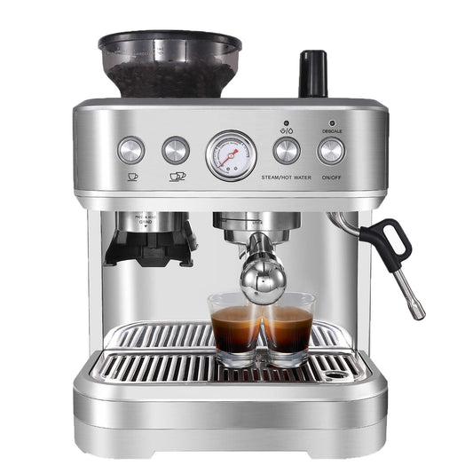 GARVEE Espresso Machine with Milk Frother and Grinder 15 Bar Automatic Espresso Coffee Machine Coffee Maker