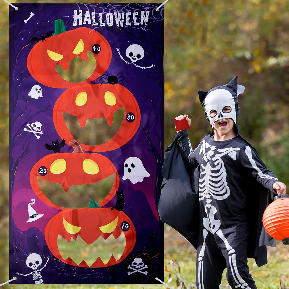 CYNDIE Halloween Toss Game Banner for Halloween Party Game