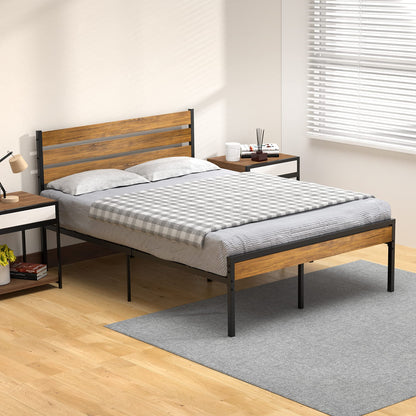 IDEALHOUSE Full Size Bed Frame with Wood Headboard