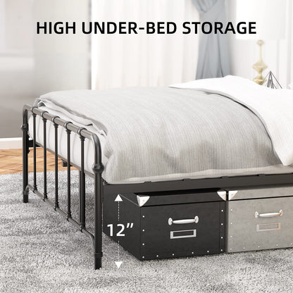 IDEALHOUSE Full Size Metal Bed Frame Platform Bed