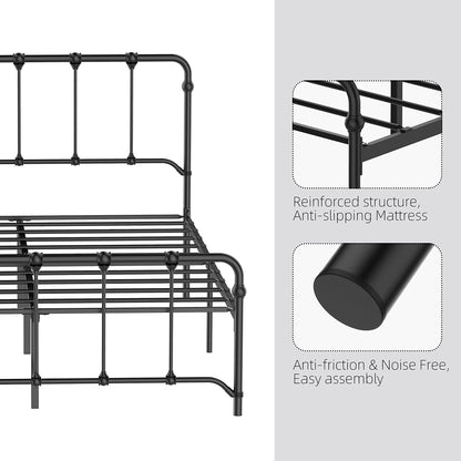 IDEALHOUSE Full Size Metal Bed Frame Platform Bed