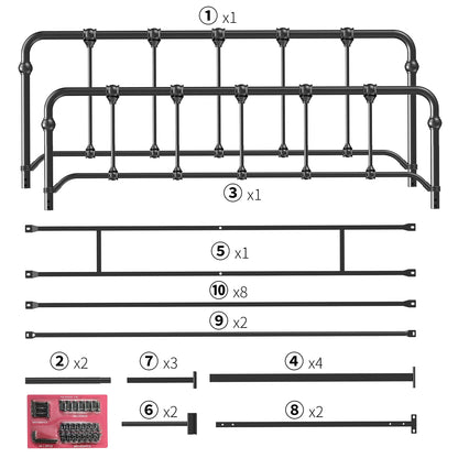 IDEALHOUSE Full Size Metal Bed Frame Platform Bed