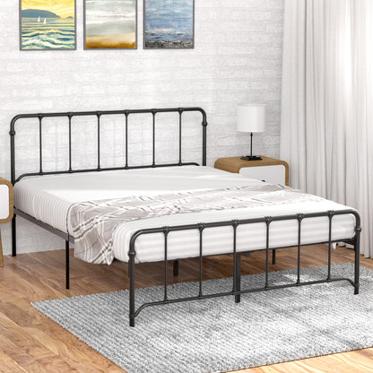 IDEALHOUSE Queen Size Metal Bed Frame Platform Bed