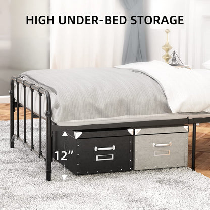 IDEALHOUSE Twin Size Metal Bed Frame Platform Bed