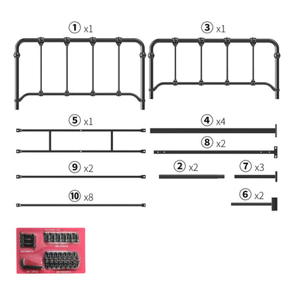 IDEALHOUSE Twin Size Metal Bed Frame Platform Bed