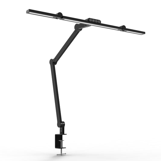 31 in. Black Plug in Dimmable and Flexible 24W LED Clip-on Desk Lamp