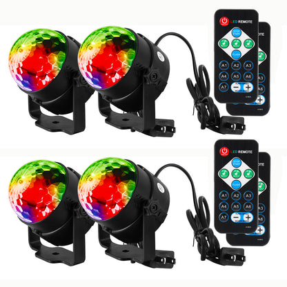 GARVEE 4PCS Portable LED Disco Crystal Ball Party Lights