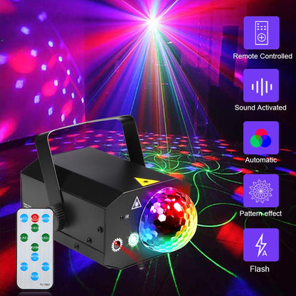 GARVEE Party Lights 2 in 1 Strobe Lights Disco Ball Lights for Party Birthday Club