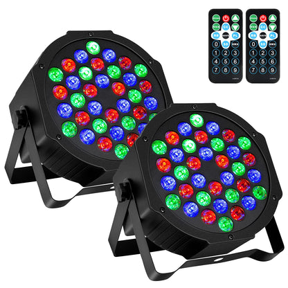 GARVEE Party Lights 36 LED RGB Stage Lights 2 Packs