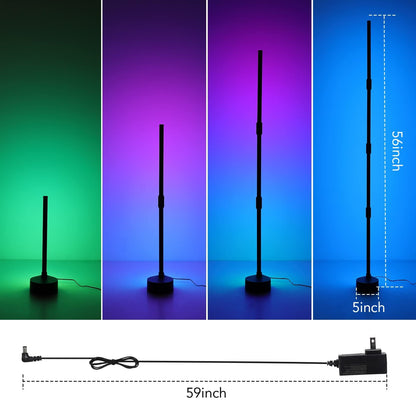 LITAKE RGB LED Corner Floor Lamp 16 Million Color Smart Corner Light