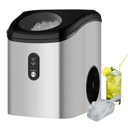 GARVEE Nugget Ice Maker Countertop Ice Machine 33LBs/24H Ice Machine Portable