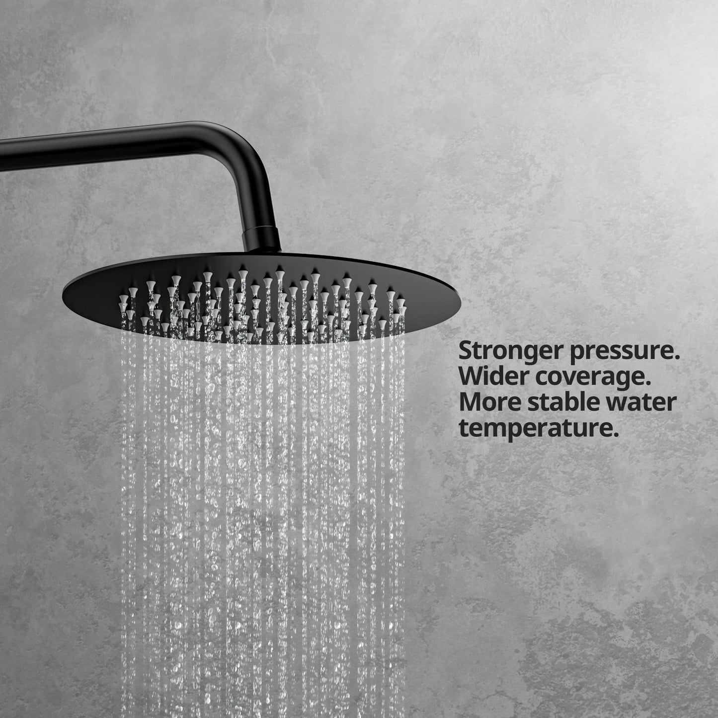 DualJetSpa 10" High-Pressure Rainfall Shower Faucet with Handheld Spray, Wall Mount, Rough in-Valve