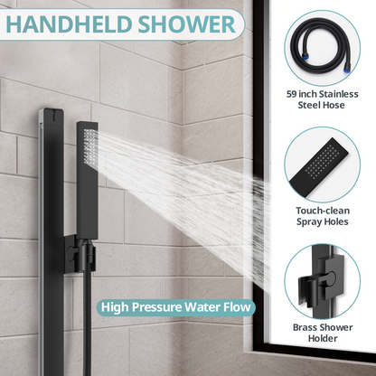 EVERSTEIN LED Thermostatic Shower Head System with Rough-in Valve