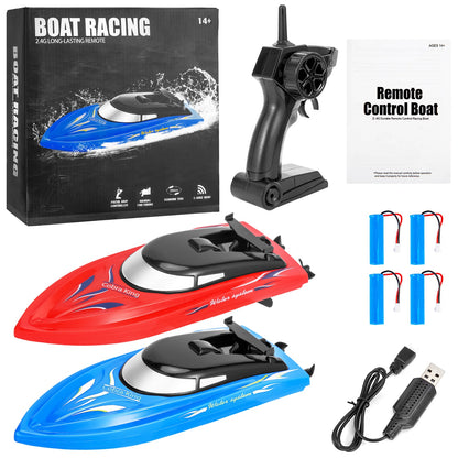 THINKMAX 2PACK 10km/H 2.4G High Speed Remote Control Boats (Blue+Red)