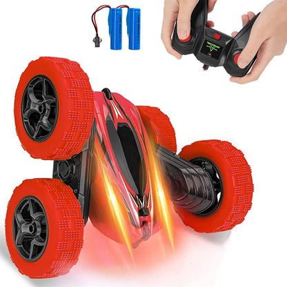 THINKMAX Remote Control Car 1165A RC Stunt Car Toy Double Sided 360 Rotating Vehicle Green