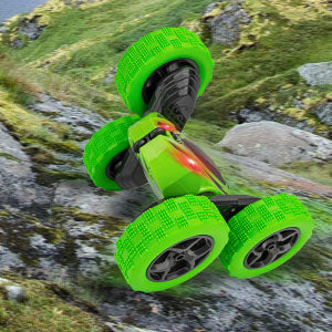 THINKMAX Remote Control Car 1165A RC Stunt Car Toy 360 Rotating Vehicle Green