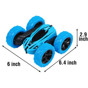 THINKMAX Remote Control Car RC Stunt Car Double Sided Crawler Vehicle Blue