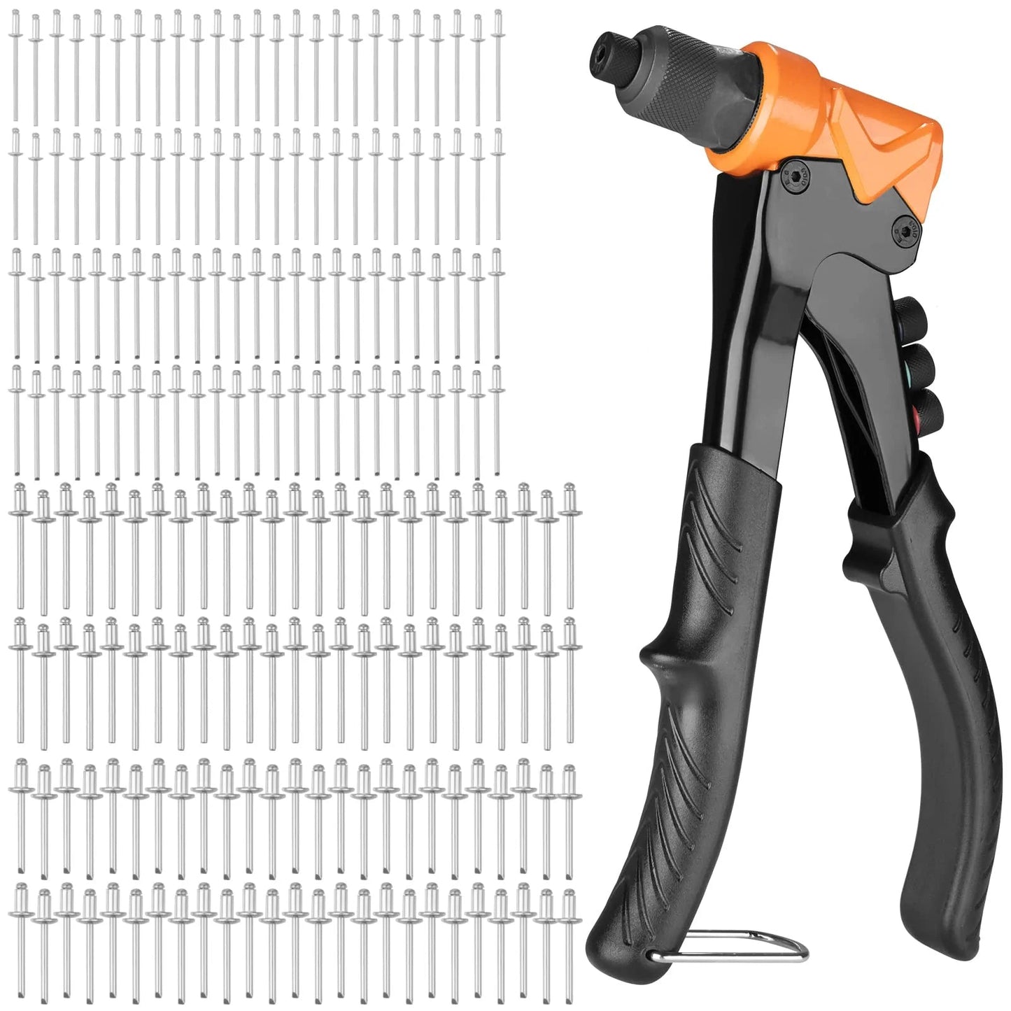 GARVEE Pop Rivet Tool with 200Pcs Rivets Kit for Metal Plastic