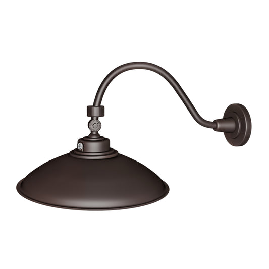 42W Brown LED Gooseneck Barn Light 5000K with Photocell