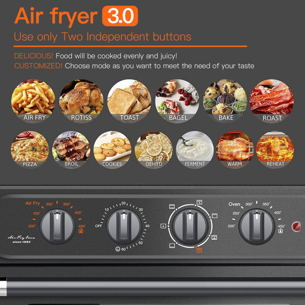 WEESTA 23L Air Fryer Toaster Oven 7-In-1 Convection Oven Airfryer Kitchen Appliances