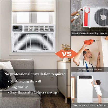 ZOKOP 10000BTU All-in-one ortable Air Conditioner Window Type Refrigeration/Energy Saving/Fan/Dehumidifying