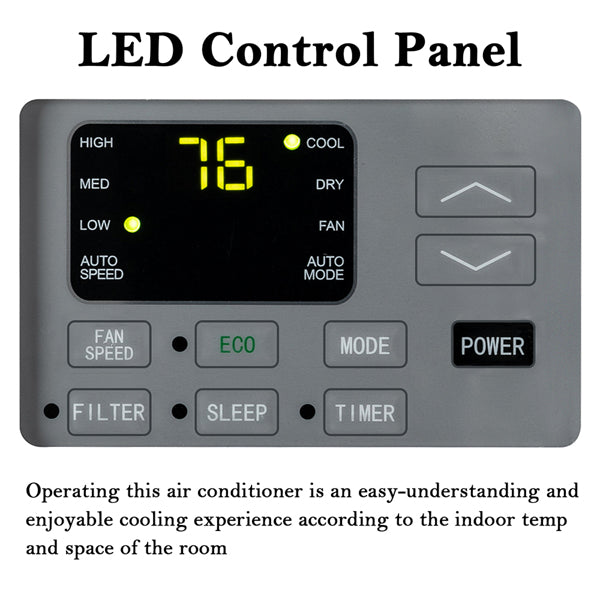 ZOKOP 10000BTU All-in-one ortable Air Conditioner Window Type Refrigeration/Energy Saving/Fan/Dehumidifying