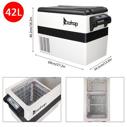ZOKOP BCD42 42L Car Refrigerator Compressor Key Display