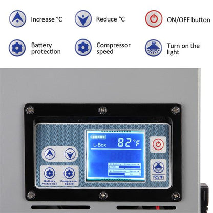 ZOKOP BCD60 60L Compressor Key Display Car Refrigerator Cold Rolled Gray