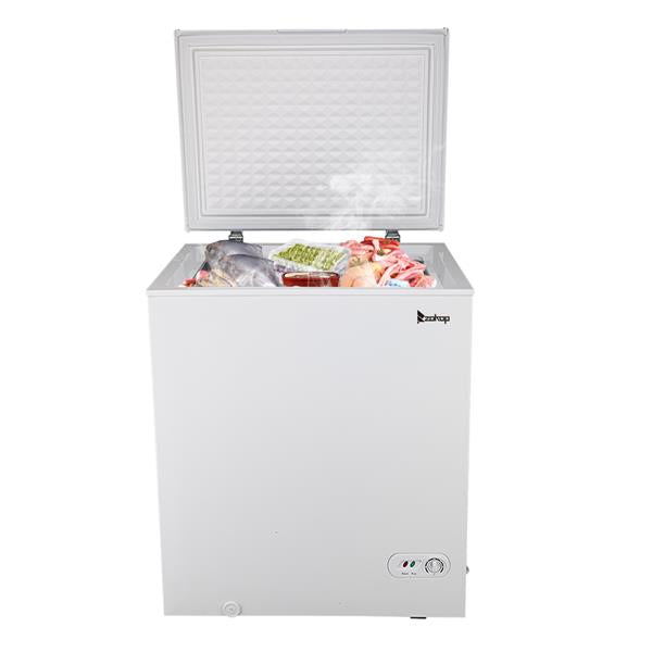 ZOKOP BD-150 143L Single Door Horizontal Freezer AC115V 60Hz Freezing Refrigerator White