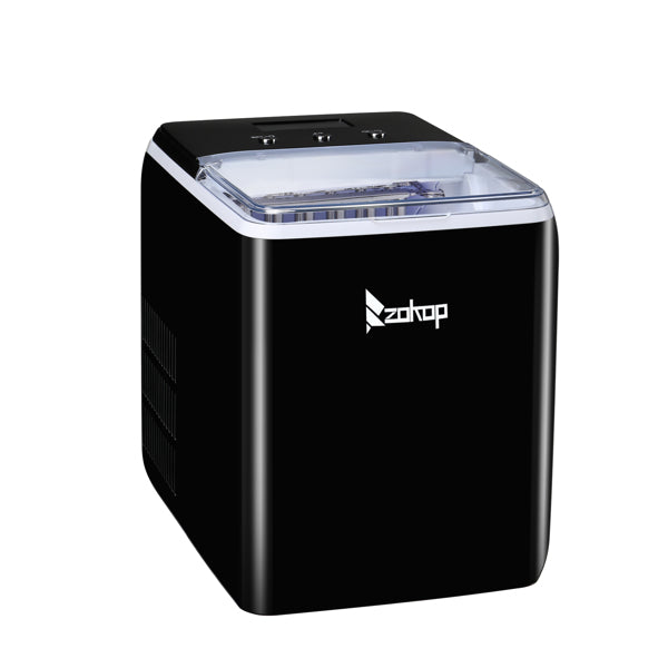 ZOKOP Ice Maker ICM-2005 Plastic Transparent Cover Display Office Home Black