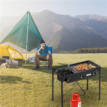 ZOKOP EX83-51 Outdoor Camp Stove High Pressure Cooker Portable Cast Iron Patio Cooking Burner