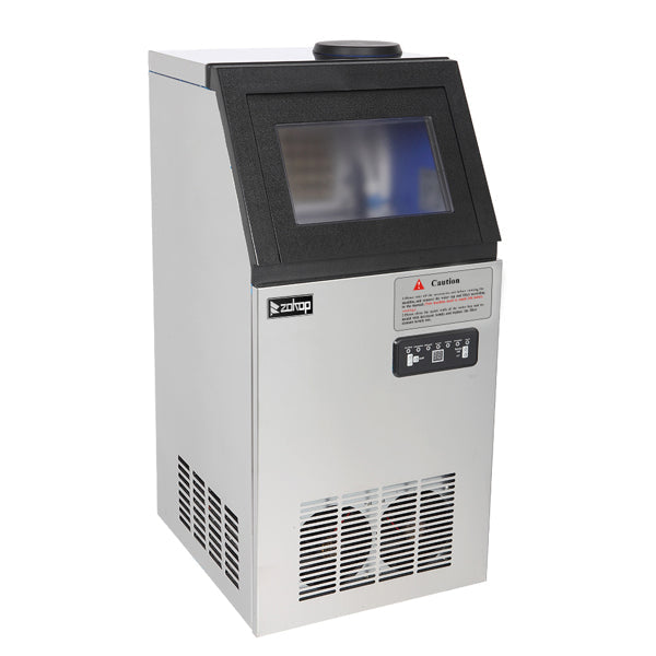 ZOKOP Ice Maker SKF-B40F-C-58R Cube Machine Stainless Steel Freestanding