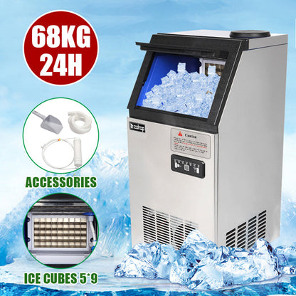 ZOKOP Ice Maker SKF-B40F-C-58R Cube Machine Stainless Steel Freestanding